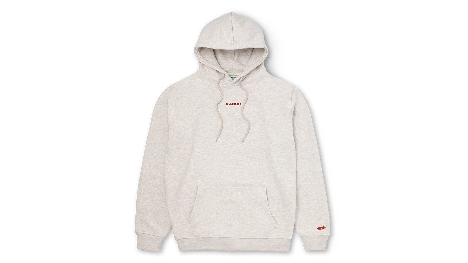 LOGO HOODIE - OATMEAL MELANGE / GRANATA