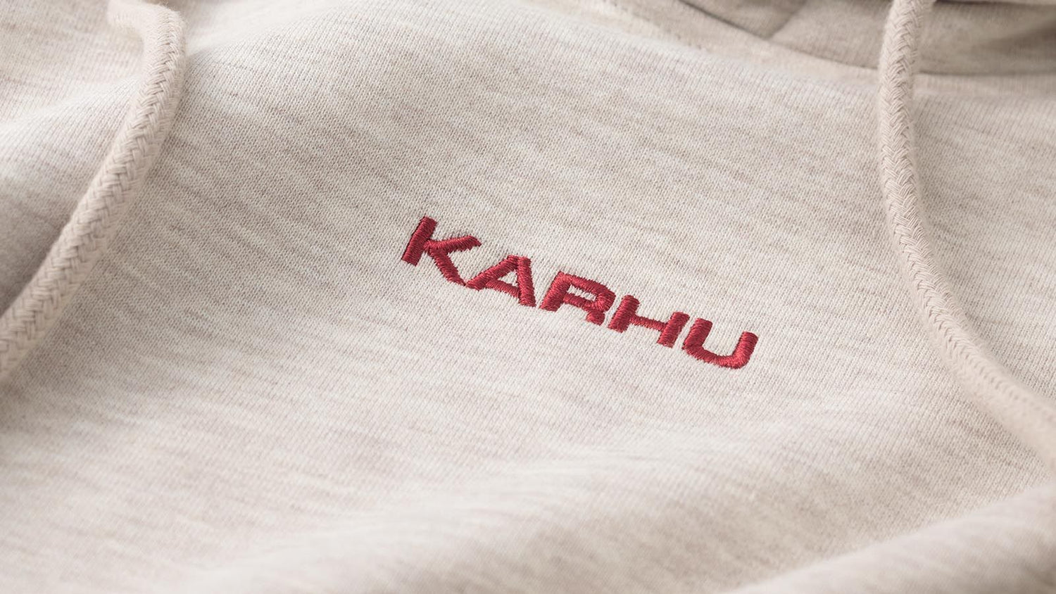 LOGO HOODIE - OATMEAL MELANGE / GRANATA