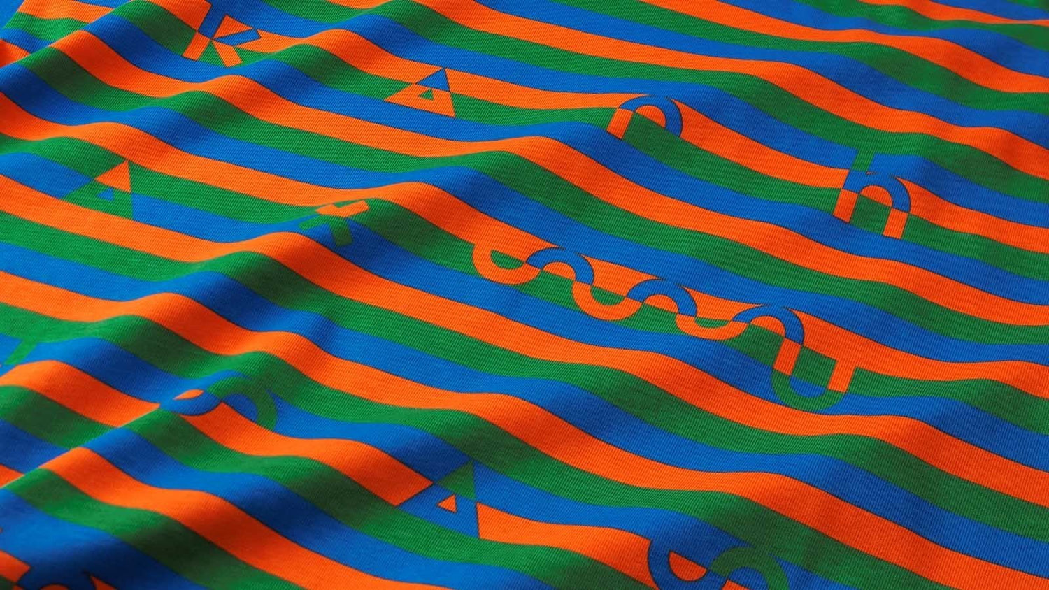 KARHU X SASU KAUPPI TRICOLORE STRIPED T-SHIRT PRINCESS - BLUE / AMAZON