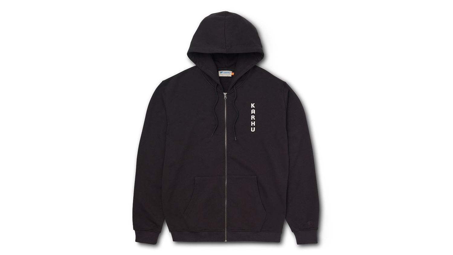 FULL ZIP HOODIE - JET BLACK /  FOGGY DEW