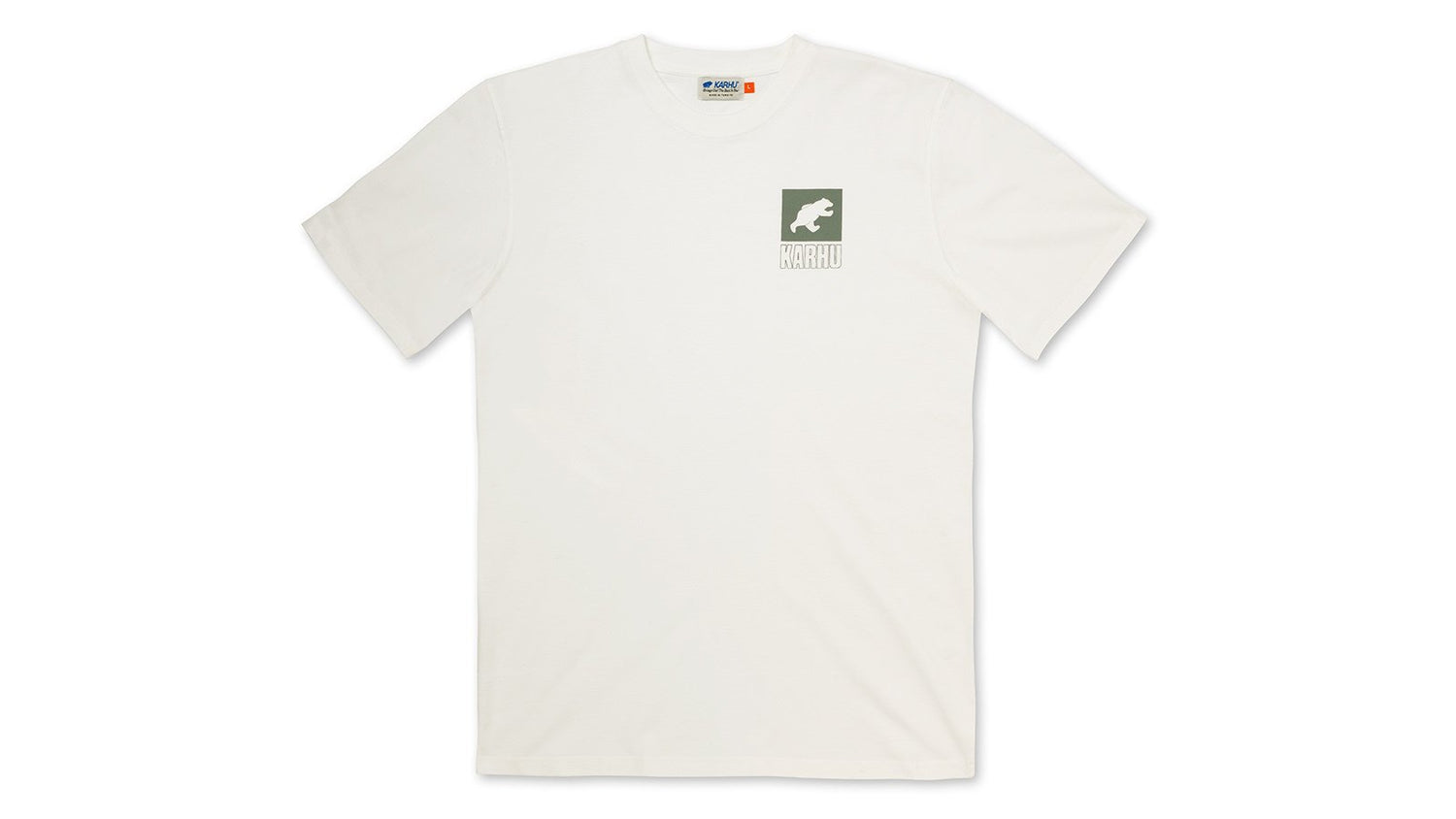 SPORT BEAR LOGO T–SHIRT - BRIGHT WHITE / ICEBERG GREEN