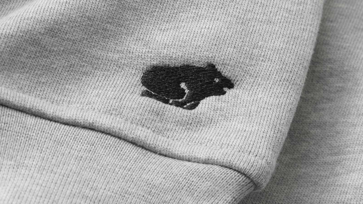 LOGO HOODIE - HEATHER GREY / JET BLACK