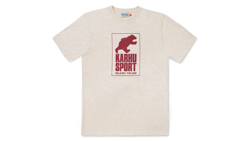Helsinki Sport T-shirt Oatmeal Melange / Granata