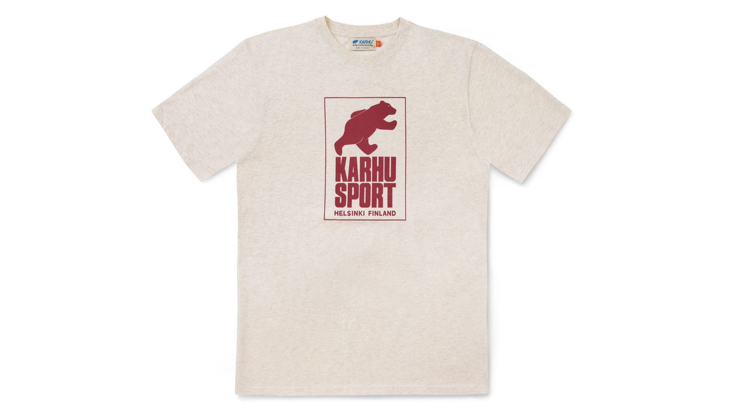 Helsinki Sport T-shirt Oatmeal Melange / Granata